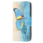 Xiaomi Redmi 9C Butterfly Case Blue and Yellow