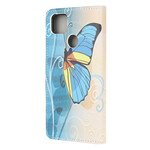 Xiaomi Redmi 9C Butterfly Case Blue and Yellow
