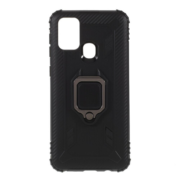Samsung Galaxy M31 Ring and Carbon Fiber Case