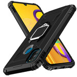 Samsung Galaxy M21 Ring and Carbon Fiber Case