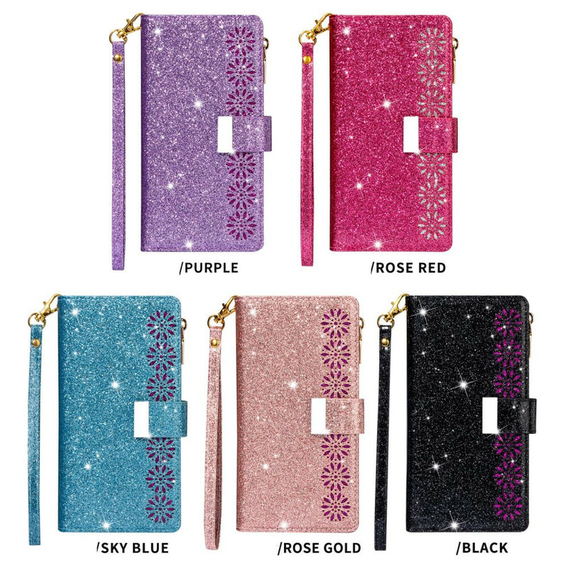 Samsung Galaxy Note 20 Ultra Glitter Wallet Zip Case