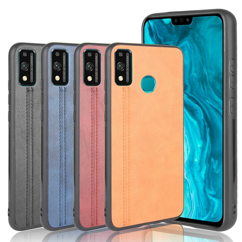 Case Honor 9X Lite Style Cuir Coutures
