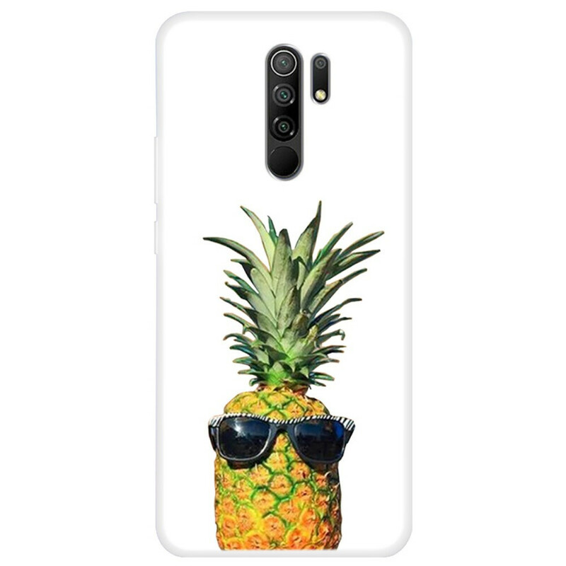 Xiaomi Redmi 9 Transparent Pineapple Glasses Case