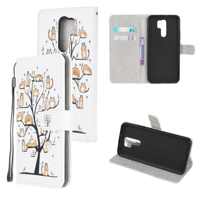 Xiaomi Redmi 9 Funky Cats Strap Case