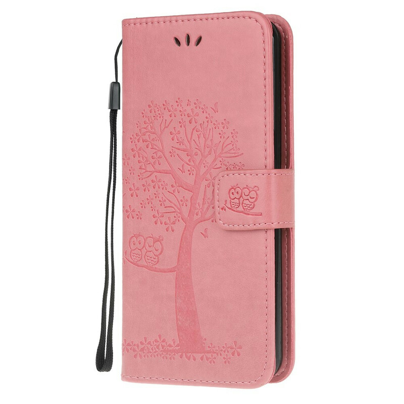 Xiaomi Redmi 9 Tree and Owl Strap Case