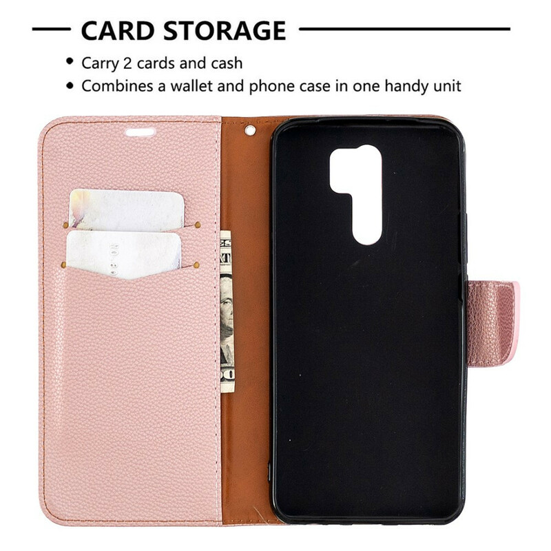 Xiaomi Redmi 9 Lychee Case Oblique Flap