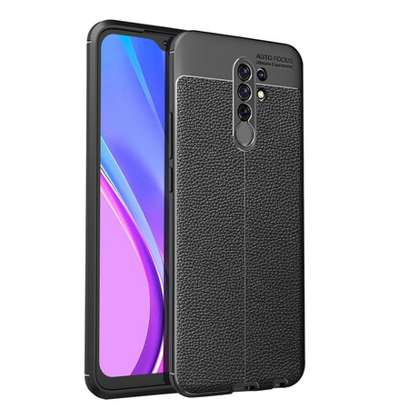 Xiaomi Redmi 9 Leather Case Lychee Effect Double Line