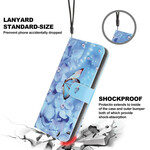 Case iPhone 12 Butterfly Diamonds with Lanyard