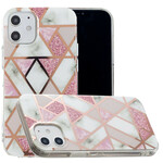 Case iPhone 12 Marble Geometry Colorful 2