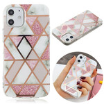 Case iPhone 12 Marble Geometry Colorful 2