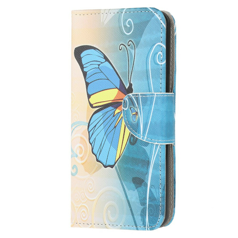 Xiaomi Redmi 9A Butterfly Case Blue and Yellow