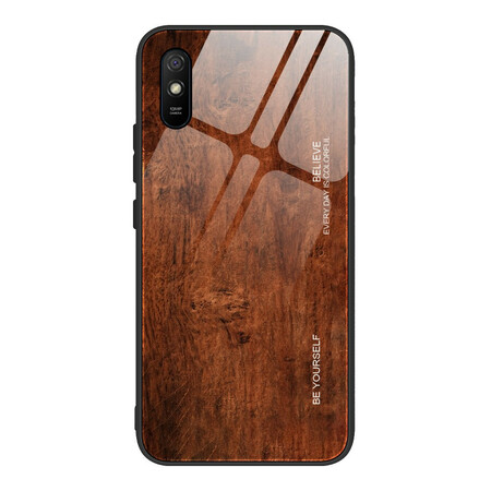 Xiaomi Redmi 9S Tempered Glass Case Wood Design