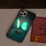 Case iPhone 12 Pro Max Papillon Bleu Fluorescent