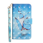 Cover iPhone 12 Pro Max Papillons Bleus Volants