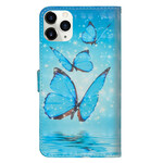 Cover iPhone 12 Pro Max Papillons Bleus Volants