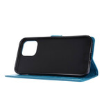 Case iPhone 12 Pro Max Butterflies and Flowers Lanyard