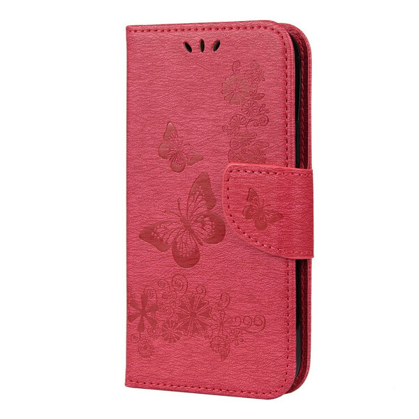 Case iPhone 12 Pro Max Splendid Butterflies with Strap