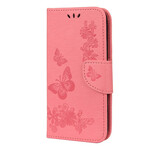 Case iPhone 12 Pro Max Splendid Butterflies with Strap