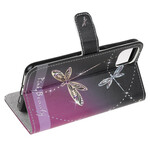 Case iPhone 12 Max / 12 Pro Dragonfly with Strap