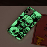 Case iPhone 12 Max / 12 Pro Attention Skulls Fluorescent