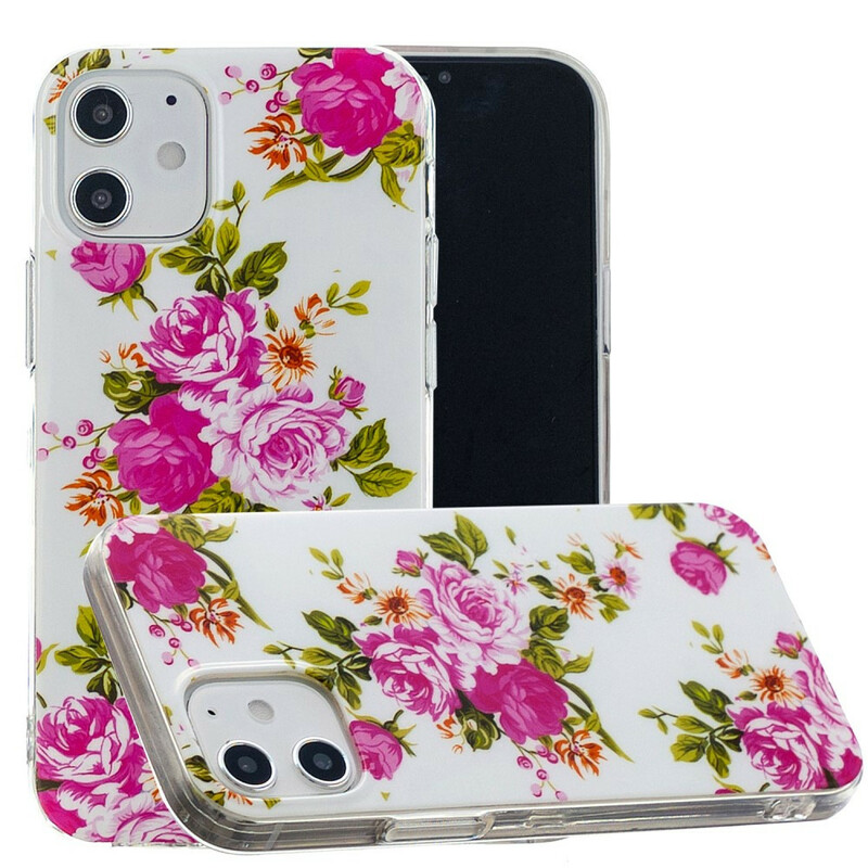 Case iPhone 12 Max / 12 Pro Fleurs Liberty Fluorescente