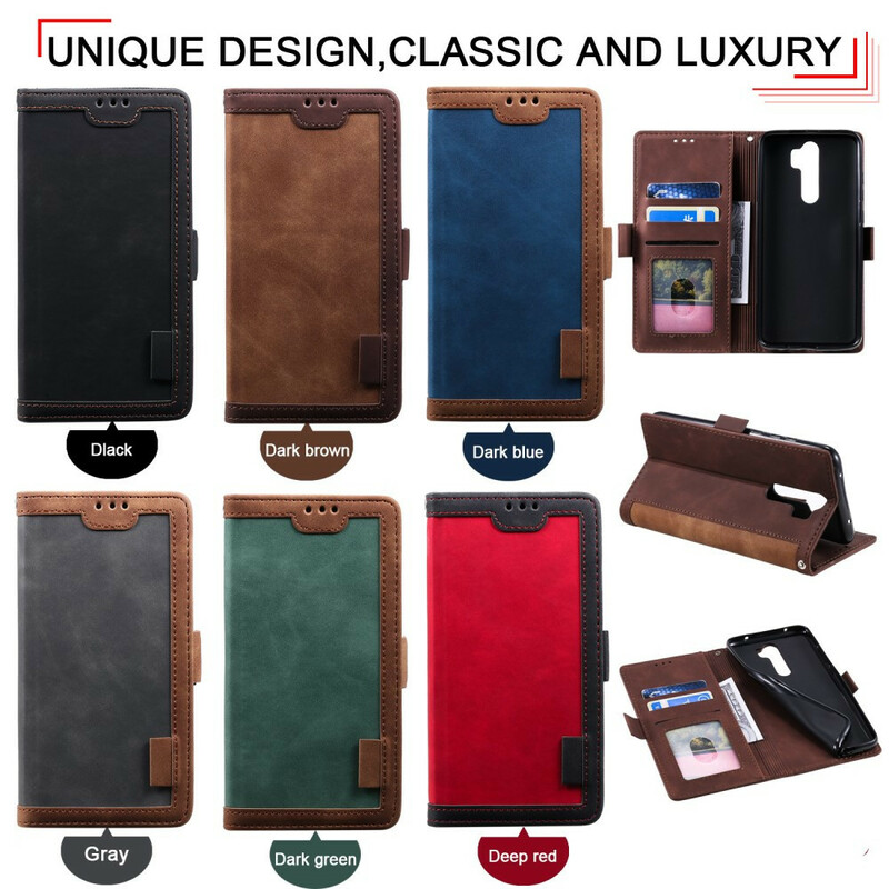 Xaiomi Redmi 9 Two-tone Faux Leather Reinforced Contour Case Xaiomi Redmi 9 Two-tone Faux Leather Reinforced Contour Case