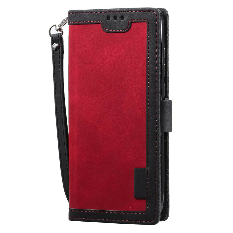 Xaiomi Redmi 9 Two-tone Faux Leather Reinforced Contour Case