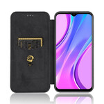 Flip Cover Xiaomi Redmi 9 Silicone Carbone Coloré