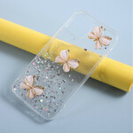 Case iPhone 12 Glitter Butterflies 3D