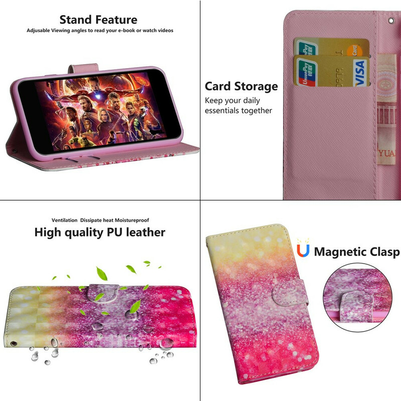 Xiaomi Redmi 9C Magenta Glitter Case