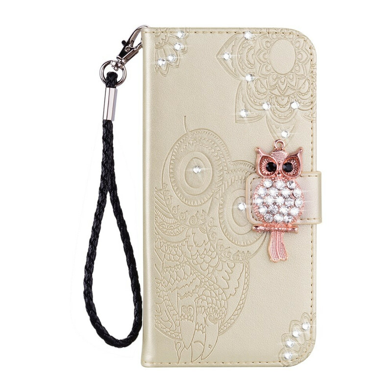 Case iPhone 12 Owl Mandala and Charm