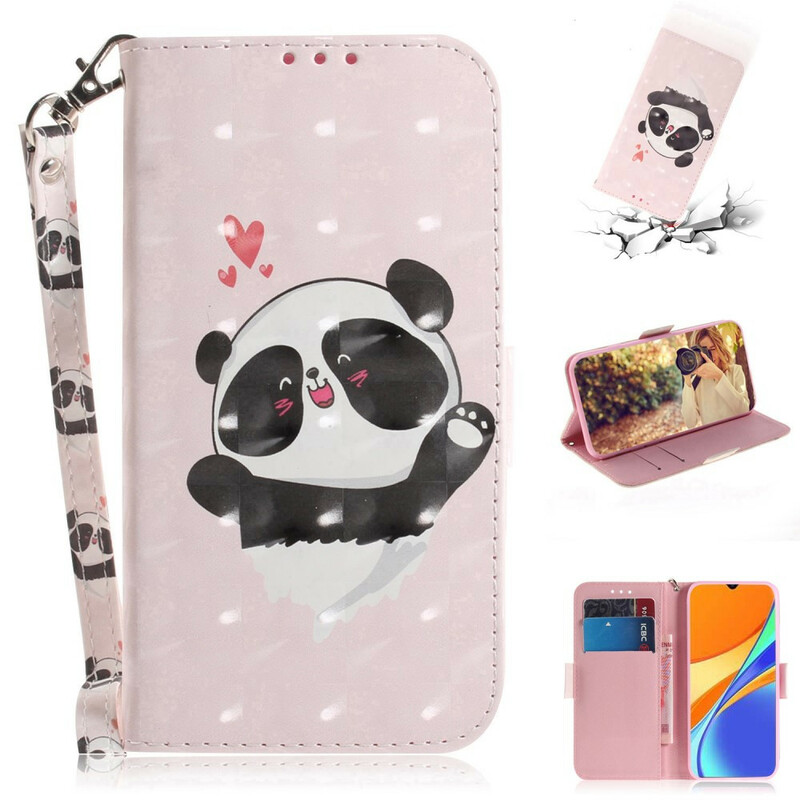 Xiaomi Redmi 9C Panda Love Strap Case