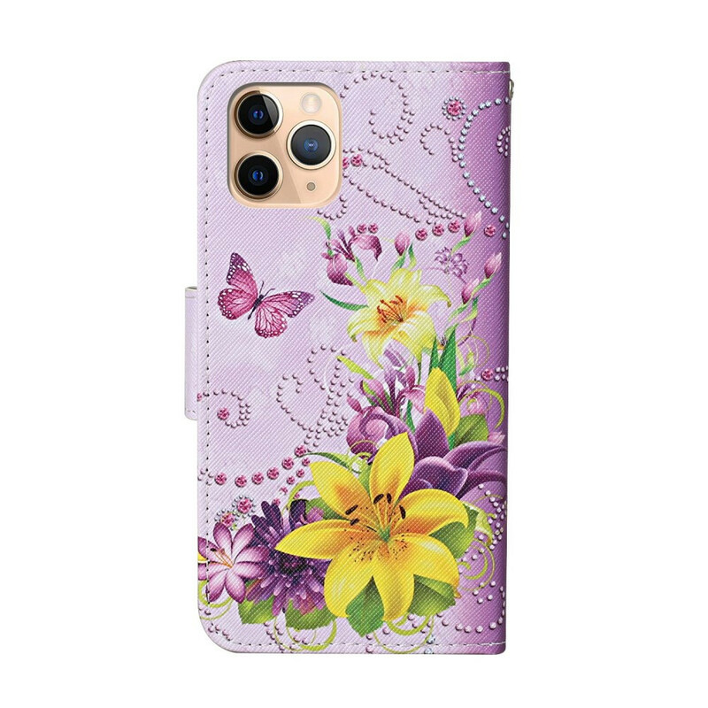 Case iPhone 12 Pro Max Magistral Flowers with Strap
