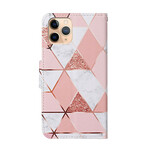 iPhone 12 Pro Max Marble and Glitter Case with Strap