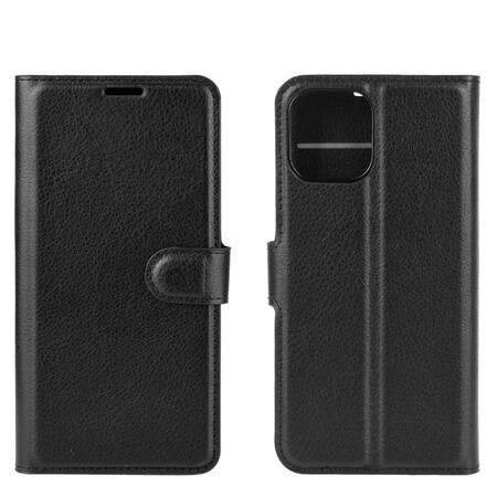Case iPhone 12 Pro Max Leather Effect Classic Lychee