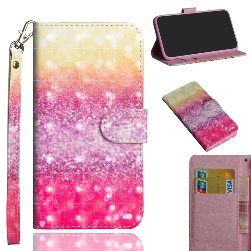 Samsung Galaxy A31 Gradient Glitter Case Magentas