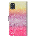 Samsung Galaxy A31 Gradient Glitter Case Magentas