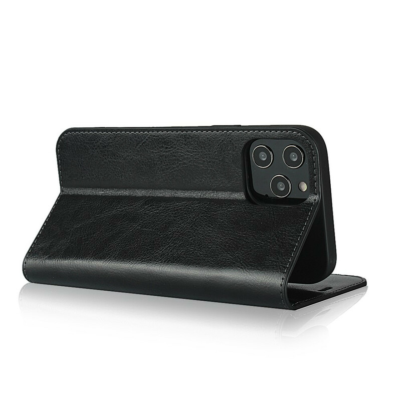 Flip Cover iPhone 12 Pro Max Cuir Véritable