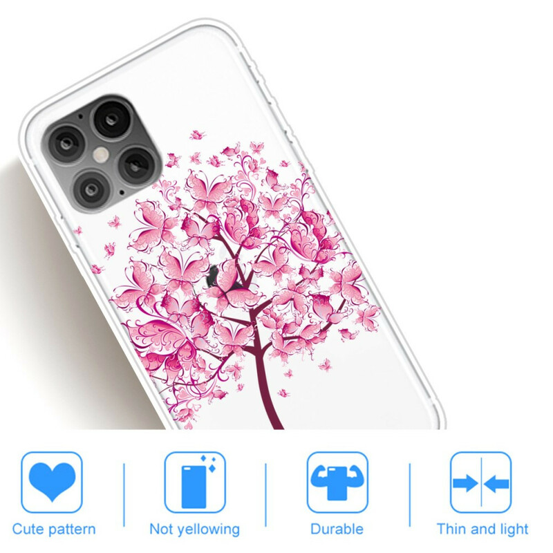 Case iPhone 12 Pro Max Top Arbre Rose