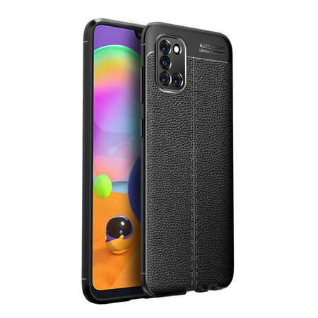 Samsung Galaxy A31 Leather Case Lychee Effect Double Line