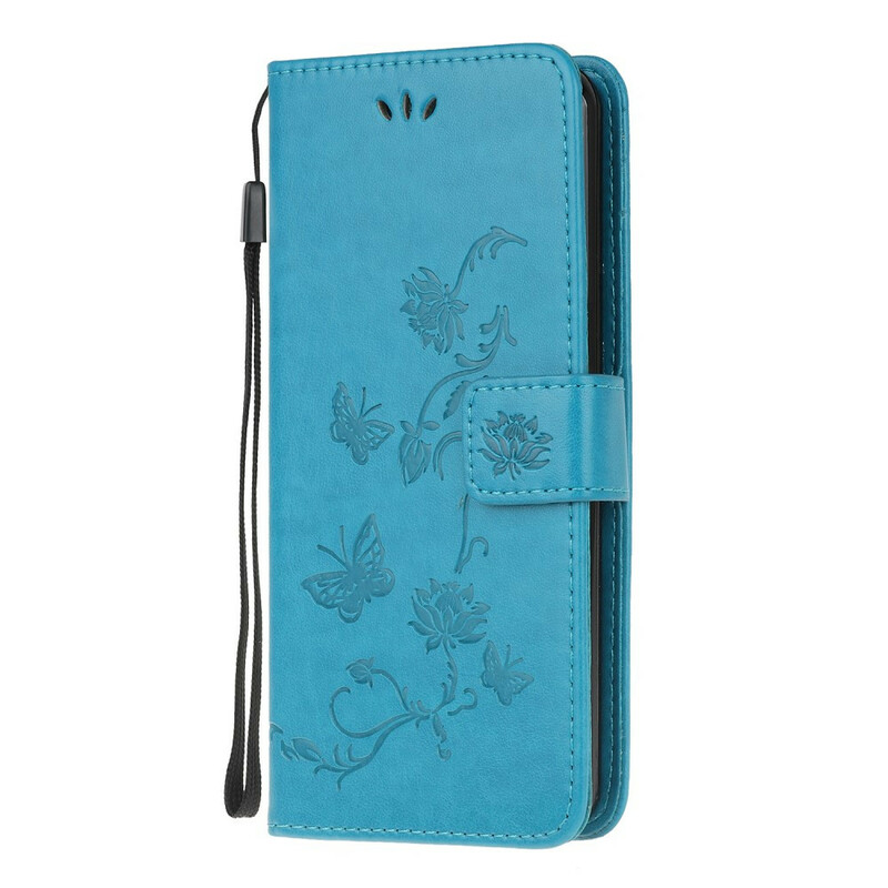 Samsung Galaxy A31 Butterflies And Flowers Strap Case