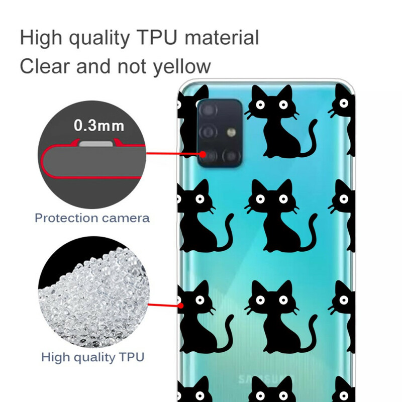 Cover Samsung Galaxy A31 Multiple Black Cats