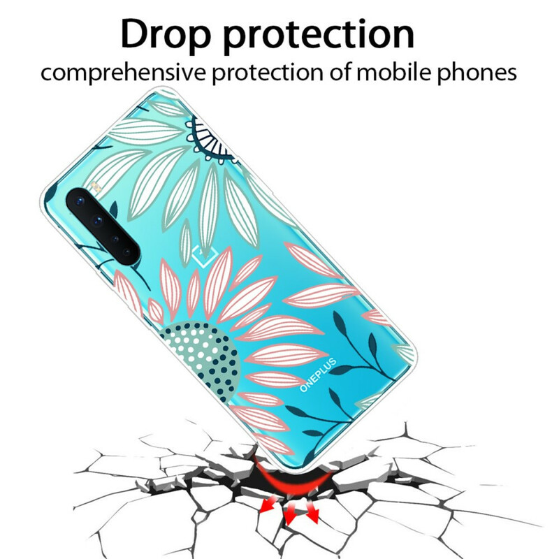 OnePlus Nord Transparent Flower Case