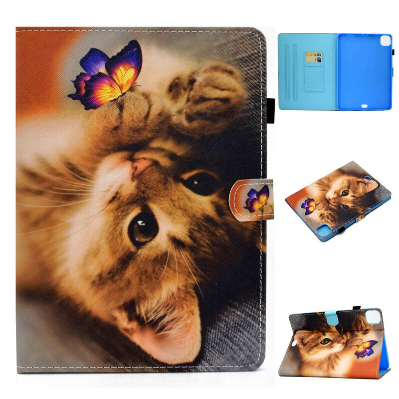 Cover iPad Air 10.9" (2020) Mon Chaton et Papillon