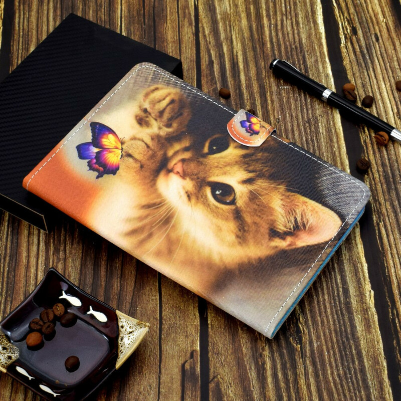 Cover iPad Air 10.9" (2020) Mon Chaton et Papillon