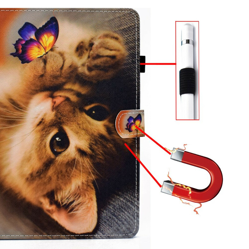 Cover iPad Air 10.9" (2020) Mon Chaton et Papillon