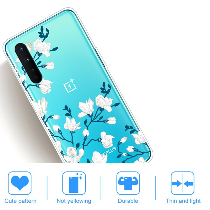 OnePlus Nord Case White Flowers