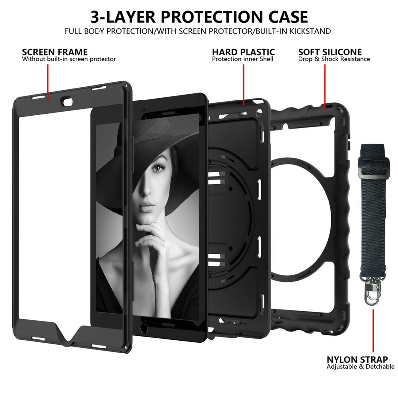 iPad 10.2" Case (2020) (2019) Ultra Resistant Strap and Shoulder Strap