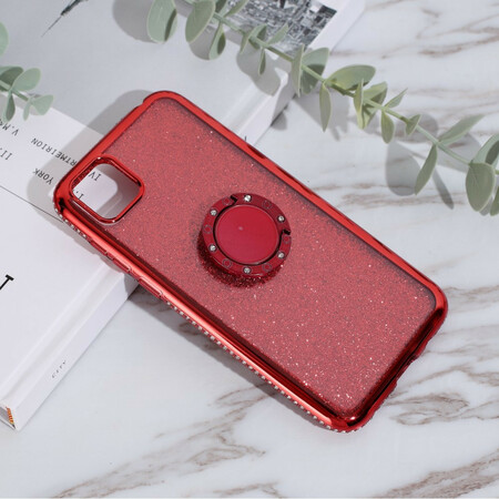 Huawei Y5p Case Glitter and Diamond Ring