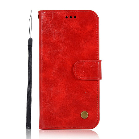 Case Huawei Y6p Leather Effect Vintage with strap